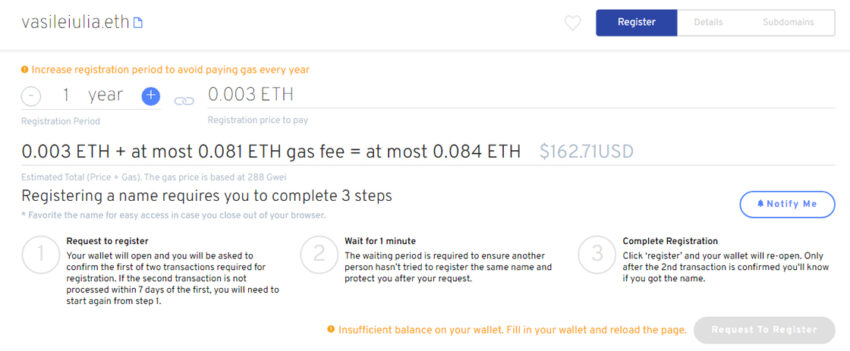 Ethereum Name Service