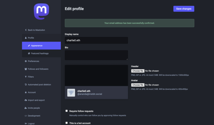 Twitter alternatifi Mastodon profil düzenleme