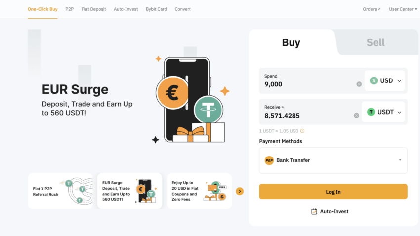 bybit hızlı alım seçeneği