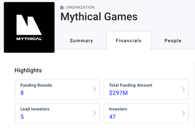 Mythical Games Finansalları