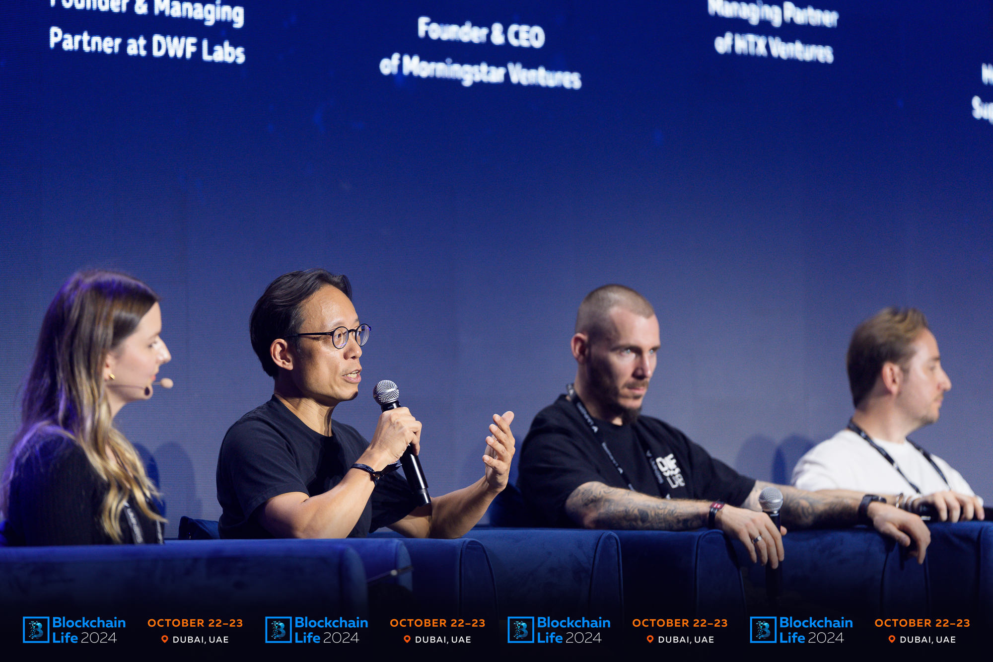 Charis Campbell, Yat Siu, Andrei Grachev, Edward Chen ve Danilo Carlucci Blockchain Life'ta