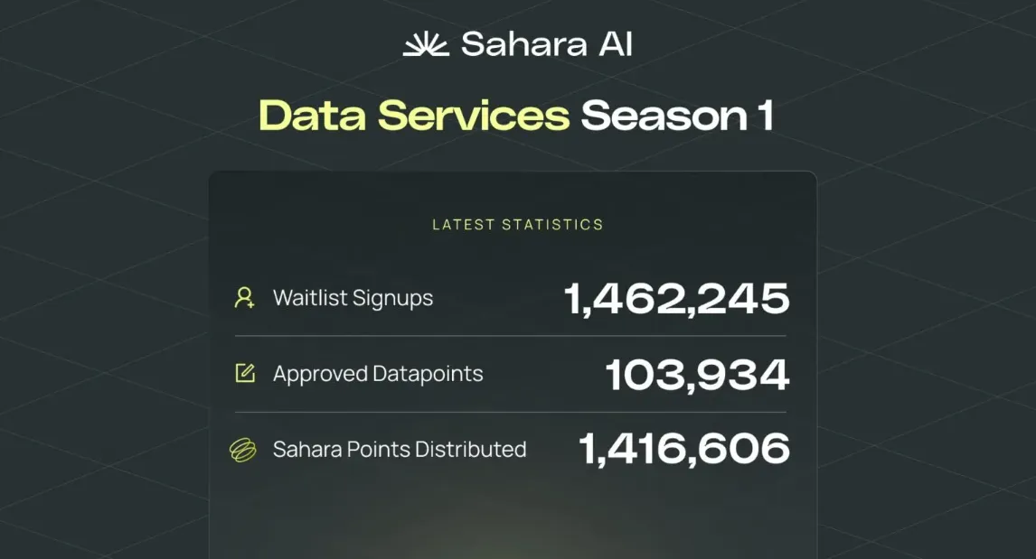 Sahara AI Veri Hizmetleri Sezon 1 Özeti