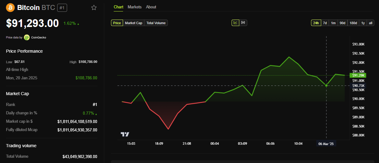 BTC Fiyat Performansı