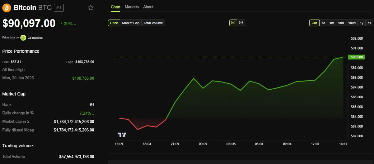 BTC Fiyat Performansı