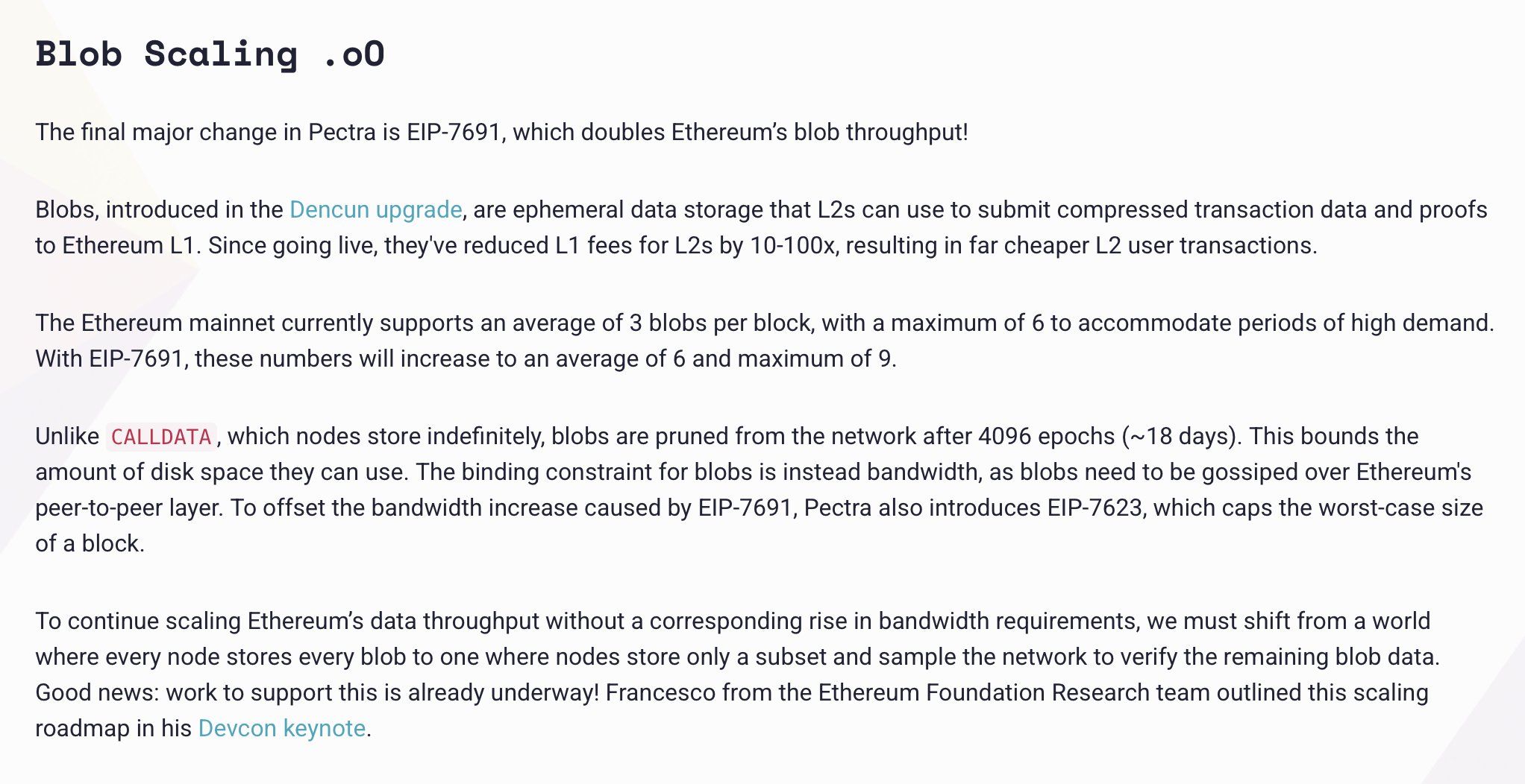 Blob ölçeklendirme. Kaynak: Ethereum Foundation Blog