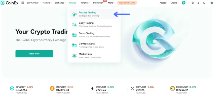 coinex vadeli işlem trading