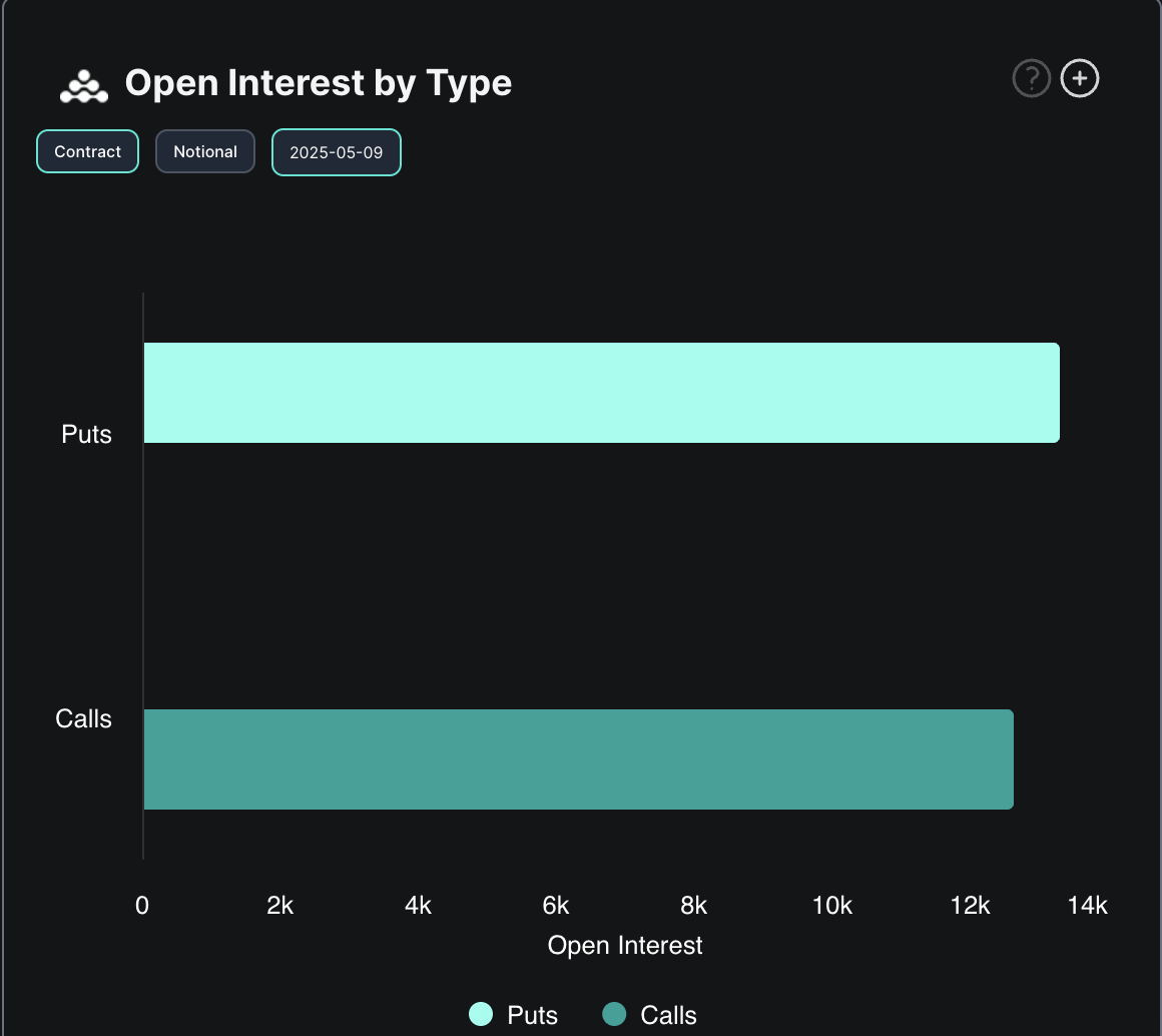 BTC Opsiyon Açık Pozisyonları.