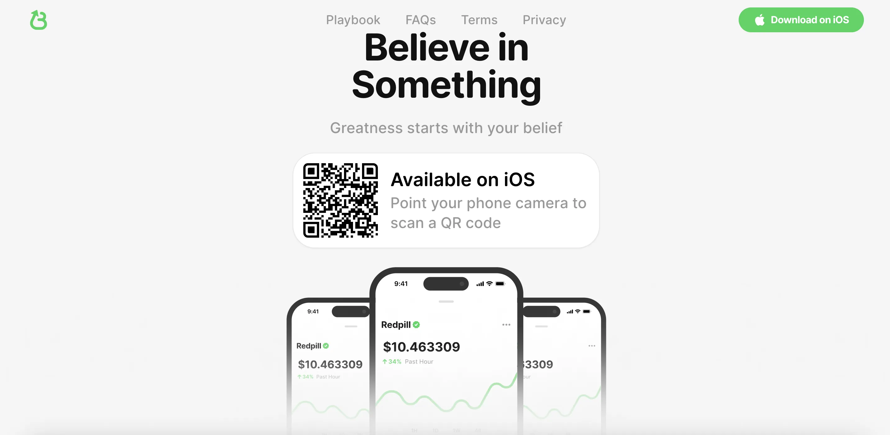 Believe App Website.
