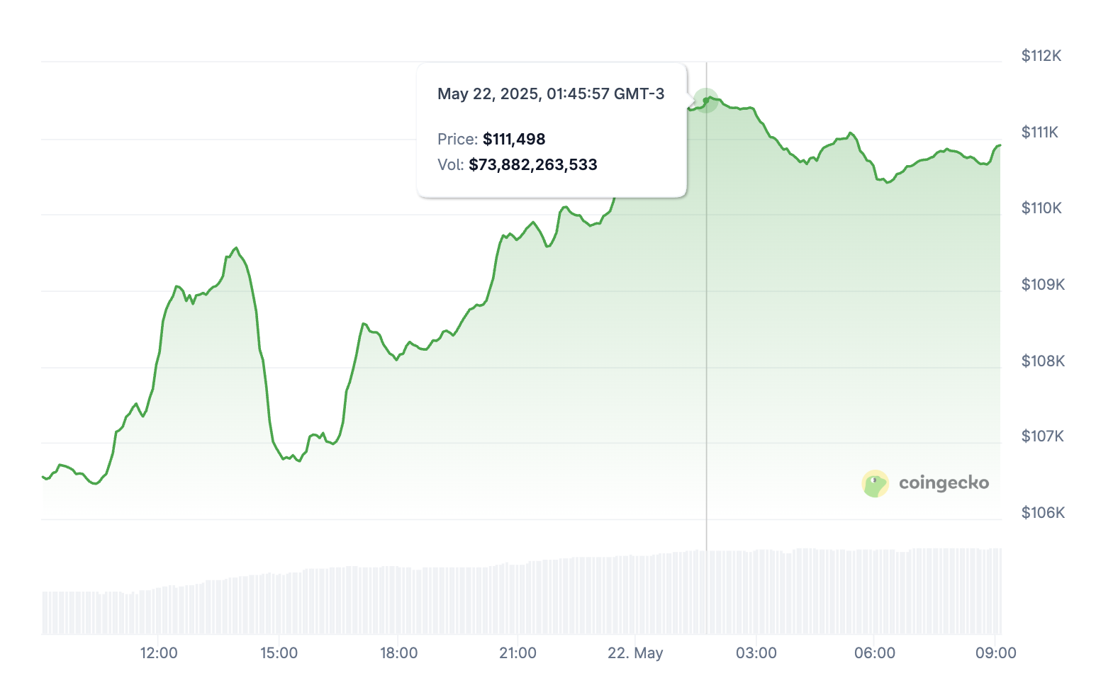 BTC Fiyatı (Son 24 Saat).