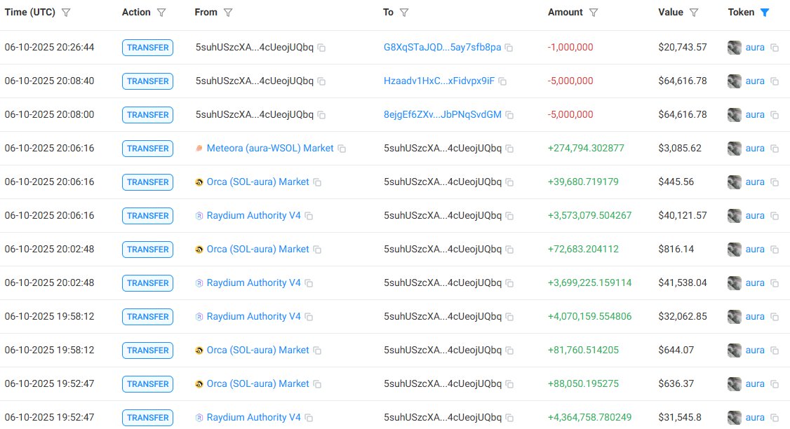 AURA Token Sahipleri