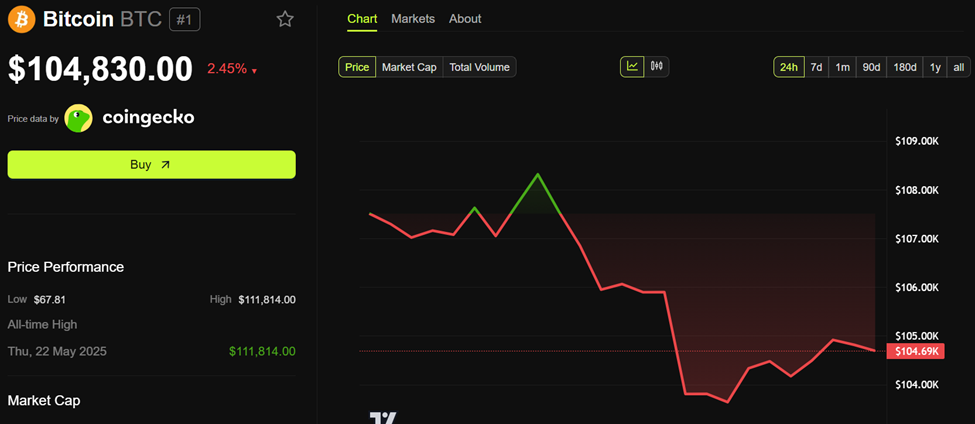 Bitcoin (BTC) Fiyat Performansı