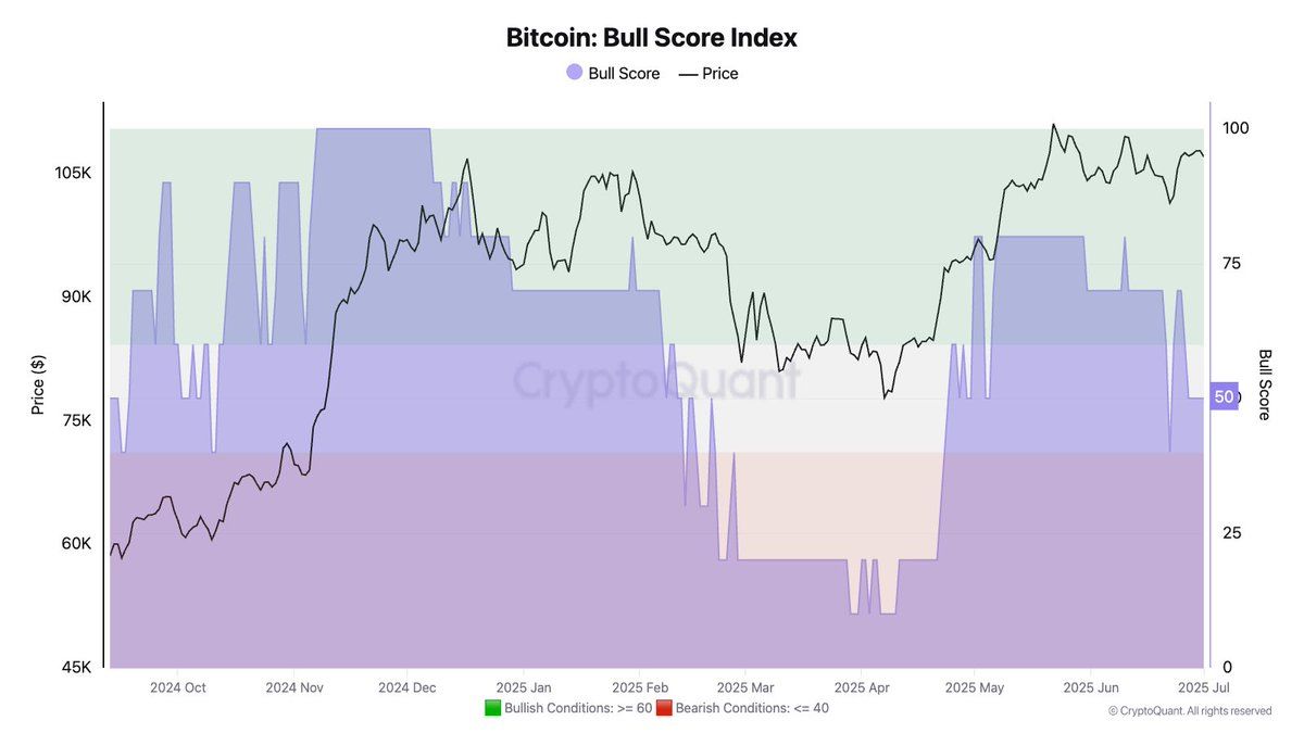 Bitcoin boğa skoru endeksi. Kaynak: Julio Moreno